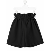 Simonetta paperbag-waist shorts - Preto