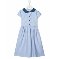 Siola short-sleeve flared dress - Azul