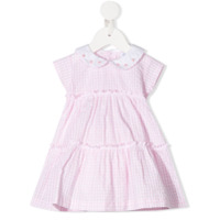 Siola Vestido xadrez com pregas - Rosa