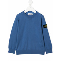 Stone Island Junior Suéter com logo - Azul