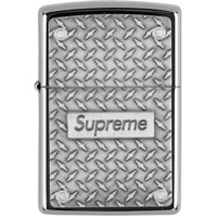 Supreme Isqueiro Plate Zippo - Prateado