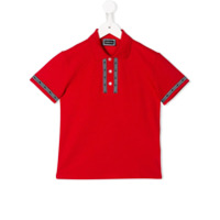 Young Versace Camisa polo com logo - Vermelho