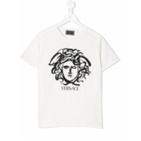 Young Versace Camiseta com logo - Branco