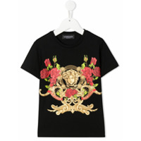 Young Versace Camiseta com logo - Preto