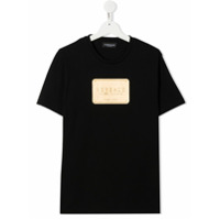 Young Versace Camiseta com logo - Preto