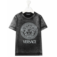 Young Versace Camiseta com logo - Preto