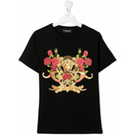 Young Versace Camiseta com logo - Preto