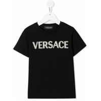 Young Versace Camiseta com logo - Preto