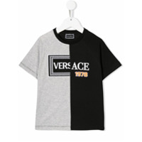 Young Versace Camiseta com logo - Preto