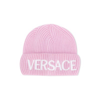 Young Versace Gorro com logo bordado - Rosa