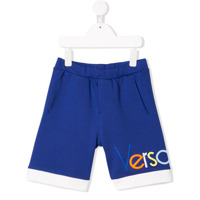 Young Versace logo track shorts - Azul