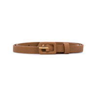 Agnona leather skinny belt - Marrom