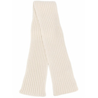 Agnona rib knit scarf - Branco