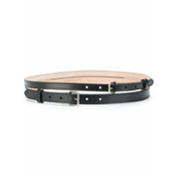 Alexander McQueen Cinto fino duplo - Preto