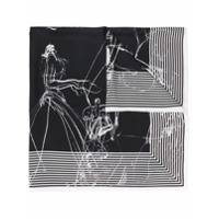 Alexander McQueen Lenço de seda - Preto