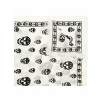 Alexander McQueen Lenço Skull - Branco