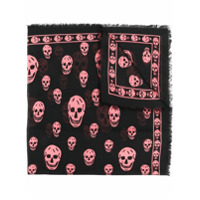 Alexander McQueen skull print scarf - Preto