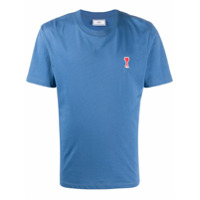 AMI Camiseta com logo bordado - Azul