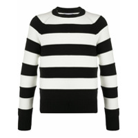 AMI Suéter de algodão com listras - Preto