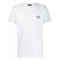A.P.C. Camiseta com logo bordado - Branco