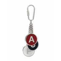 A.P.C. Initials keyring - Prateado