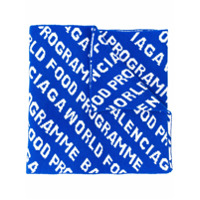 Balenciaga Echarpe com logo - Azul