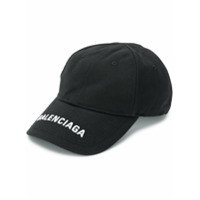 Balenciaga logo print cap - Preto