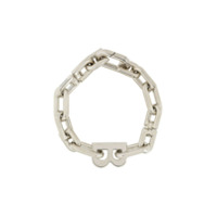 Balenciaga Pulseira B com corrente - Prateado