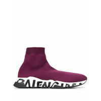 Balenciaga Tênis Speed Graffiti - Roxo