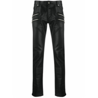 Balmain Calça jeans slim com zíper - Preto