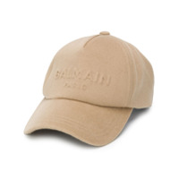 Balmain logo-embossed baseball cap - Marrom
