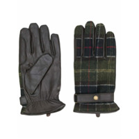 Barbour checked gloves - Verde