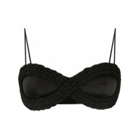 Bevza Sutiã com detalhe trançado - Preto