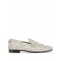 Bougeotte Mocassim flat de tweed - Neutro