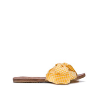 Brother Vellies Slide com laço - Amarelo