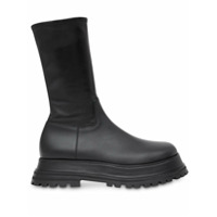 Burberry Bota cano alto com zíper - Preto