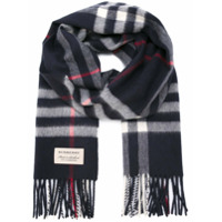 Burberry Cachecol xadrez de cashmere - Azul