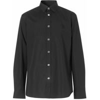 Burberry Camisa com monograma bordado - Preto
