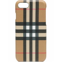 Burberry Capa para iPhone 8 xadrez - Neutro