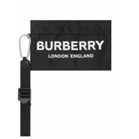 Burberry Clutch com estampa de logo - Preto
