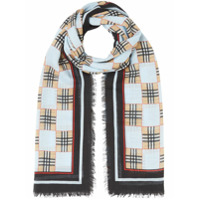 Burberry Echarpe xadrez - Azul