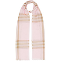 Burberry Echarpe xadrez de lã e seda - Rosa