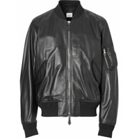 Burberry Jaqueta bomber de couro - Preto