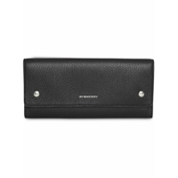 Burberry Leather Continental Wallet - Preto