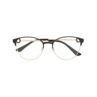 Bvlgari cat-eye frame glasses - Preto