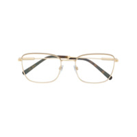 Bvlgari rectangle frame glasses - Dourado