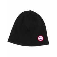 Canada Goose logo-patch beanie hat - Preto