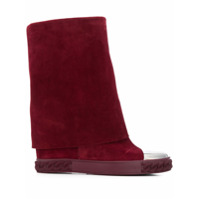 Casadei Bota com bico metalizado - Vermelho