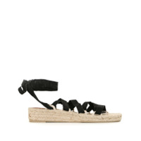 Castañer Espadrille com cadarço - Preto