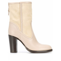 Chloé Ankle boot de couro - Neutro